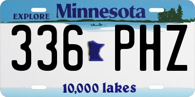 MN license plate 336PHZ
