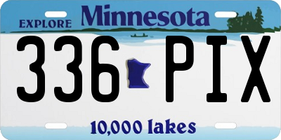 MN license plate 336PIX