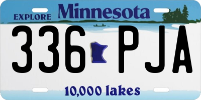 MN license plate 336PJA