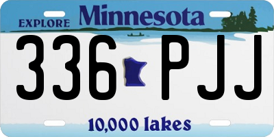 MN license plate 336PJJ