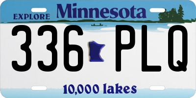 MN license plate 336PLQ