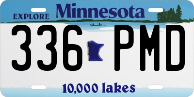MN license plate 336PMD