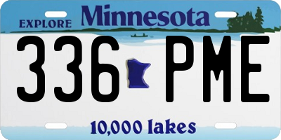 MN license plate 336PME