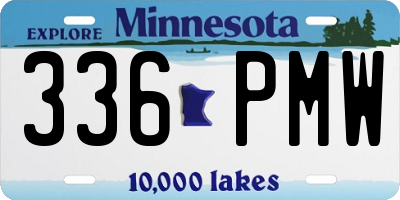 MN license plate 336PMW