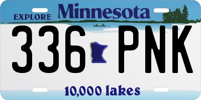 MN license plate 336PNK