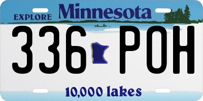 MN license plate 336POH
