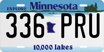 MN license plate 336PRU