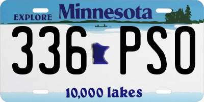 MN license plate 336PSO
