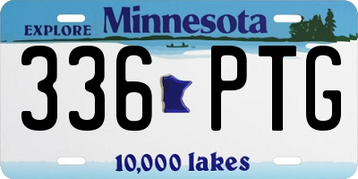 MN license plate 336PTG