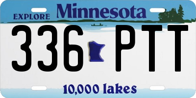 MN license plate 336PTT
