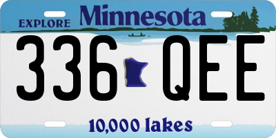 MN license plate 336QEE