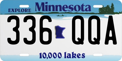 MN license plate 336QQA