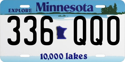 MN license plate 336QQO