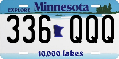 MN license plate 336QQQ