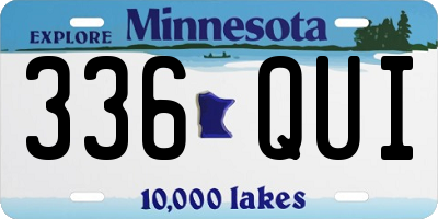MN license plate 336QUI