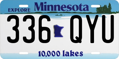 MN license plate 336QYU