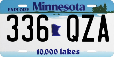 MN license plate 336QZA