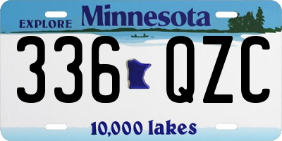 MN license plate 336QZC
