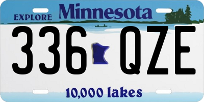 MN license plate 336QZE