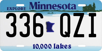 MN license plate 336QZI