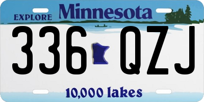 MN license plate 336QZJ