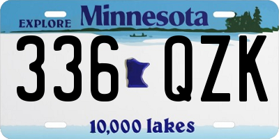 MN license plate 336QZK