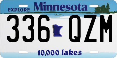MN license plate 336QZM