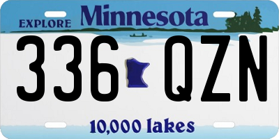 MN license plate 336QZN