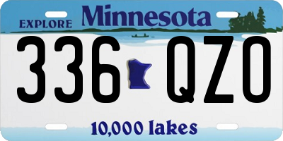 MN license plate 336QZO