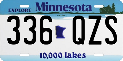 MN license plate 336QZS