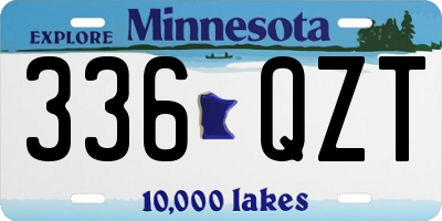 MN license plate 336QZT