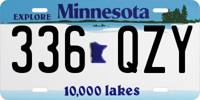 MN license plate 336QZY