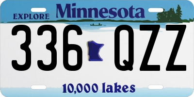 MN license plate 336QZZ