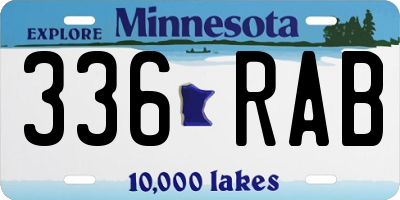 MN license plate 336RAB