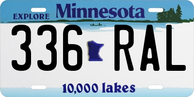 MN license plate 336RAL
