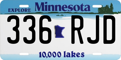 MN license plate 336RJD