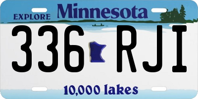 MN license plate 336RJI