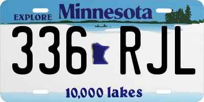 MN license plate 336RJL