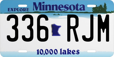 MN license plate 336RJM