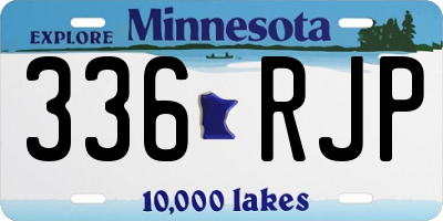 MN license plate 336RJP