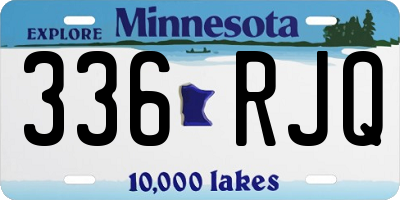 MN license plate 336RJQ