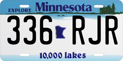 MN license plate 336RJR