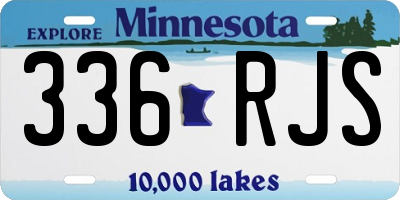 MN license plate 336RJS