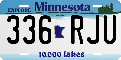 MN license plate 336RJU