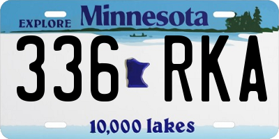 MN license plate 336RKA