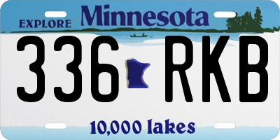 MN license plate 336RKB