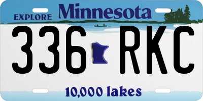 MN license plate 336RKC