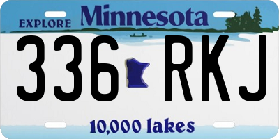 MN license plate 336RKJ