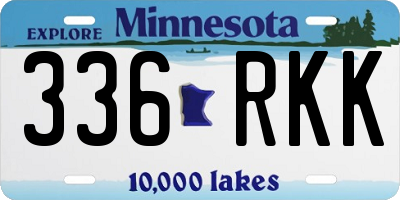 MN license plate 336RKK