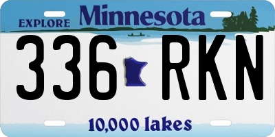 MN license plate 336RKN